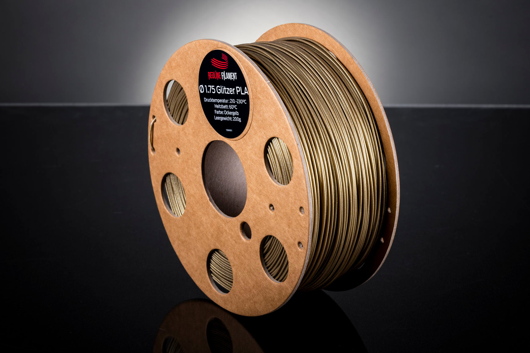 Glitzer PLA Ockergelb (2,85mm)
