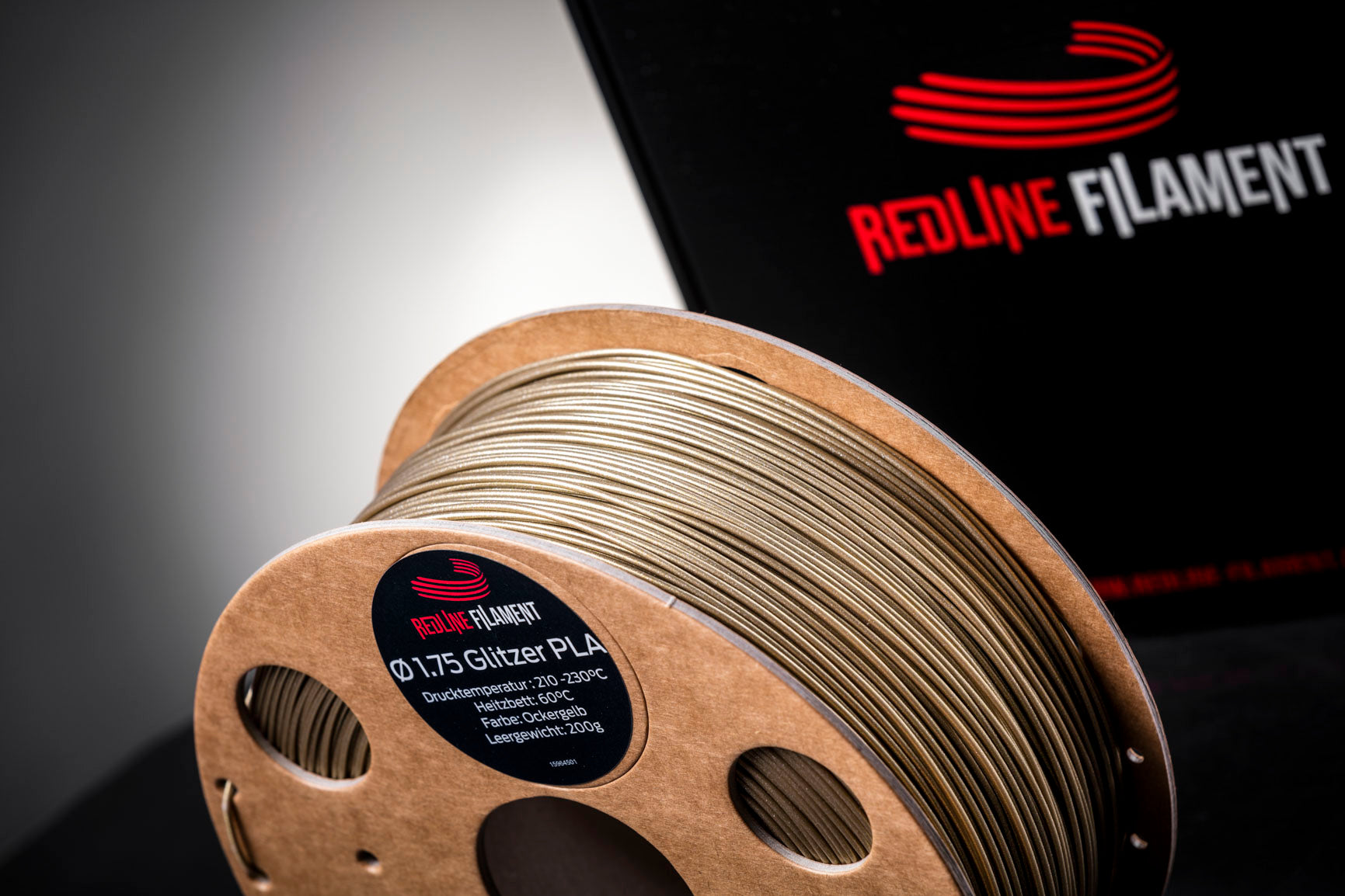 Glitzer PLA Ockergelb (2,85mm)