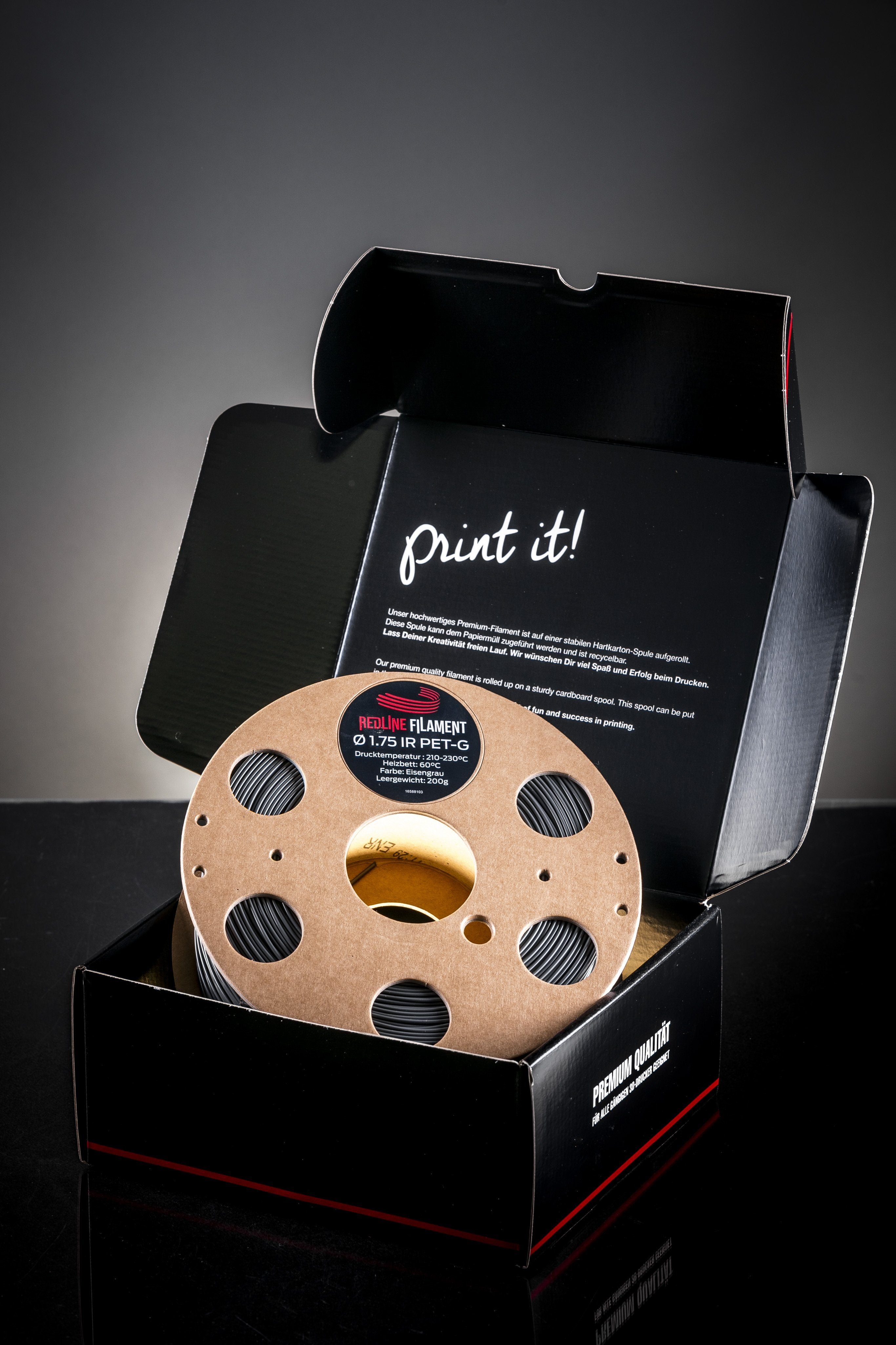 IR-PET-G Eisengrau IR-PET-G REDLINE FILAMENT