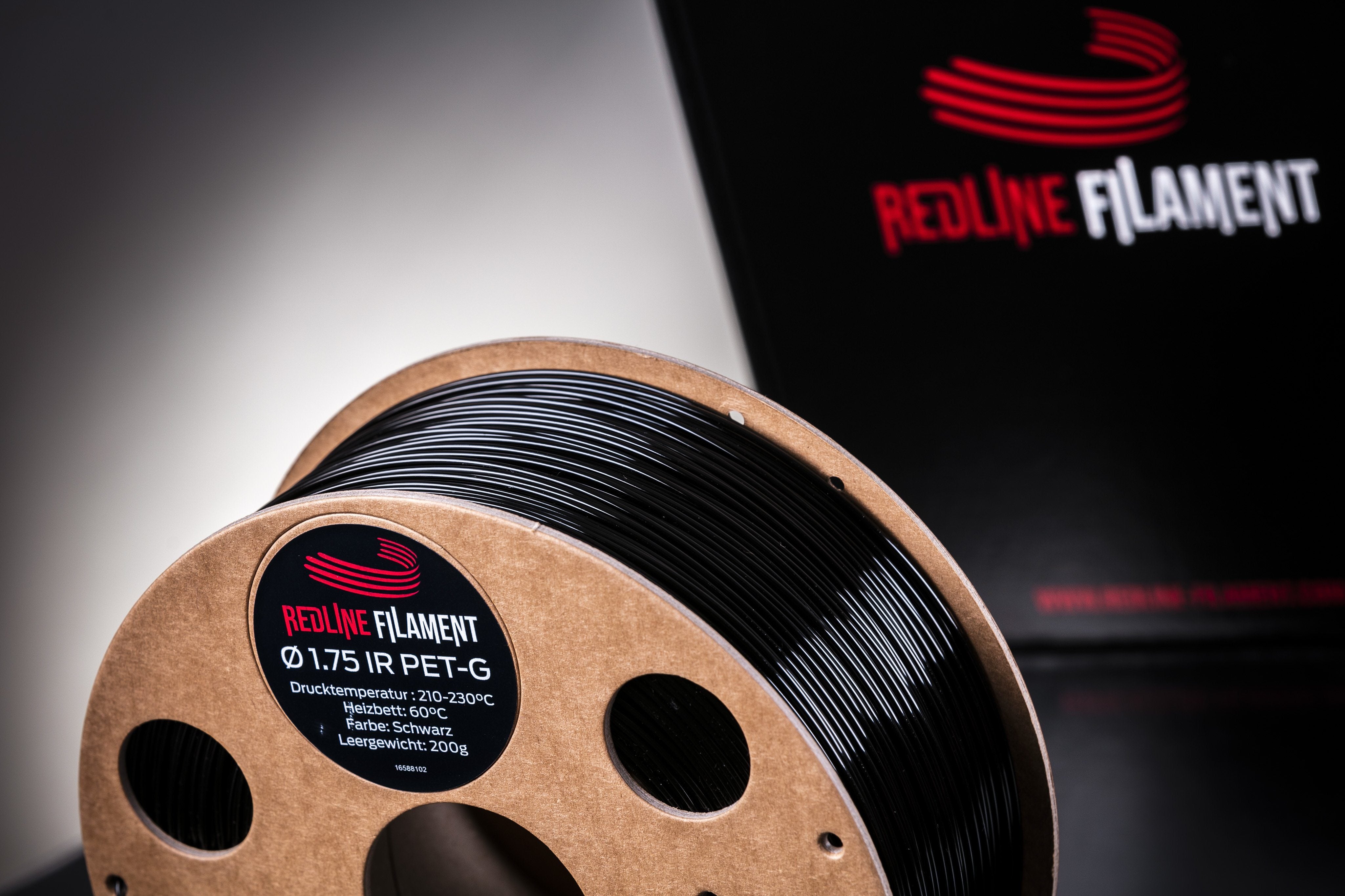 IR-PET-G Schwarz IR-PET-G REDLINE FILAMENT 1.75mm 1kg