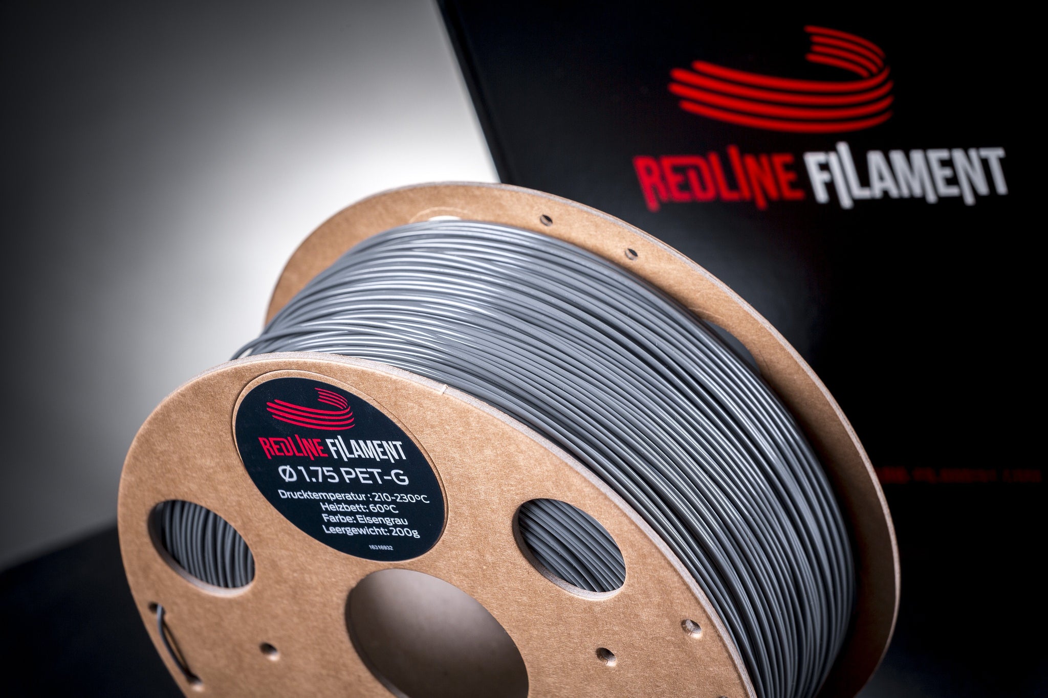 PET-G Filament Eisengrau PET-G REDLINE FILAMENT