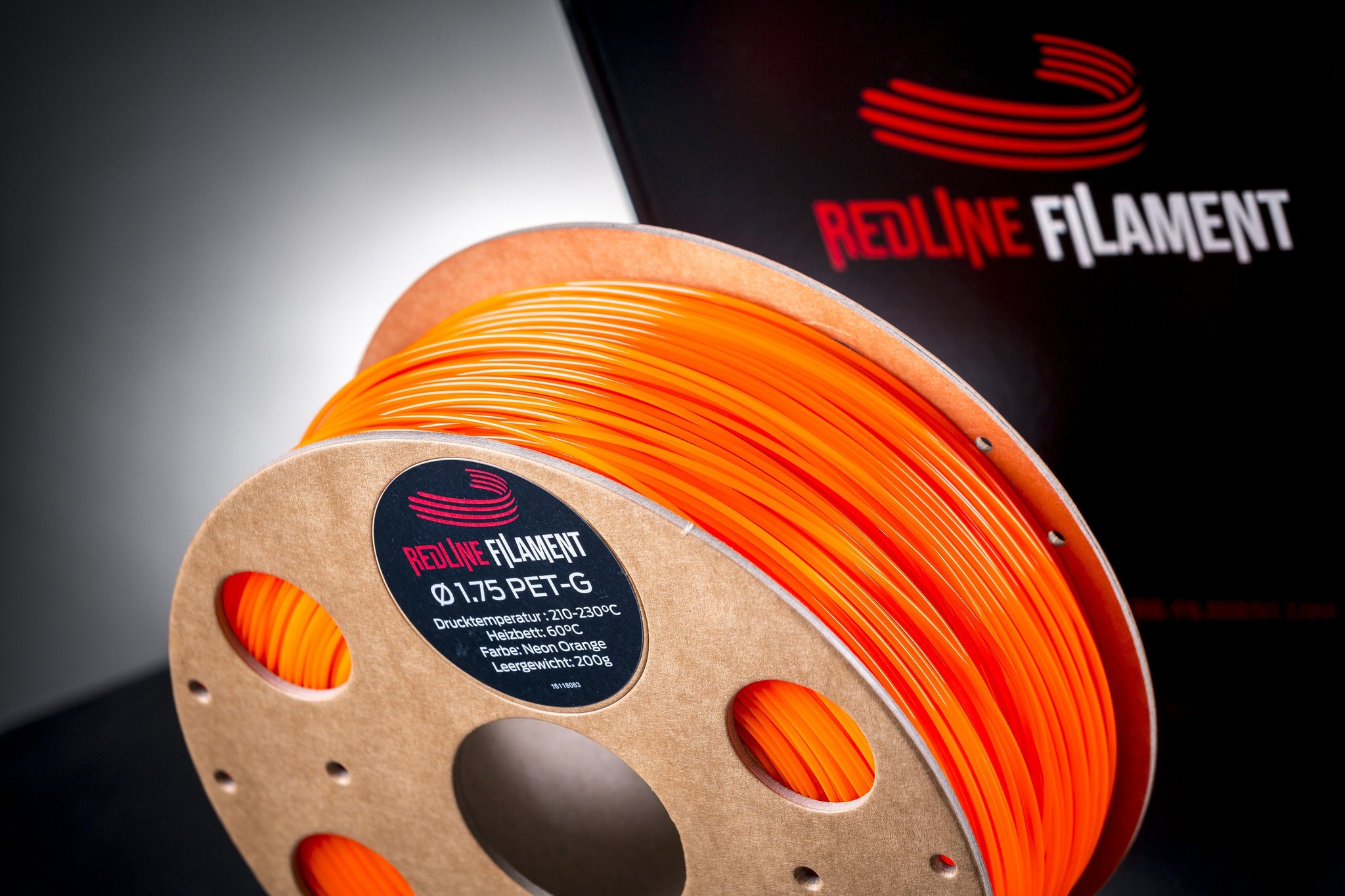 PET-G Filament Neon Orange PET-G REDLINE FILAMENT
