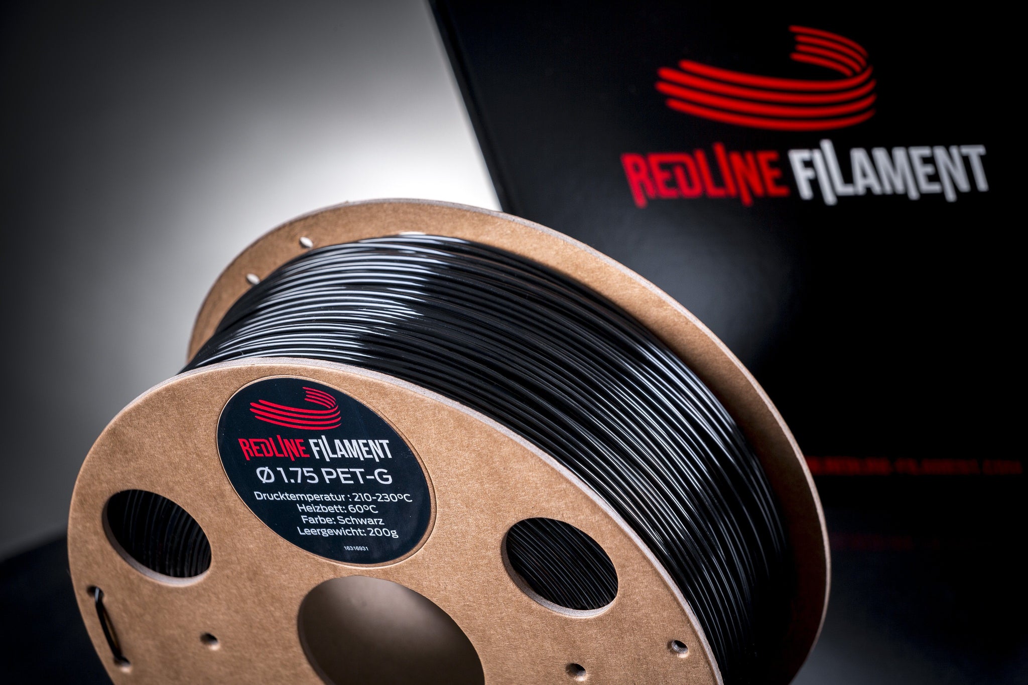 PET-G Filament Schwarz PET-G REDLINE FILAMENT