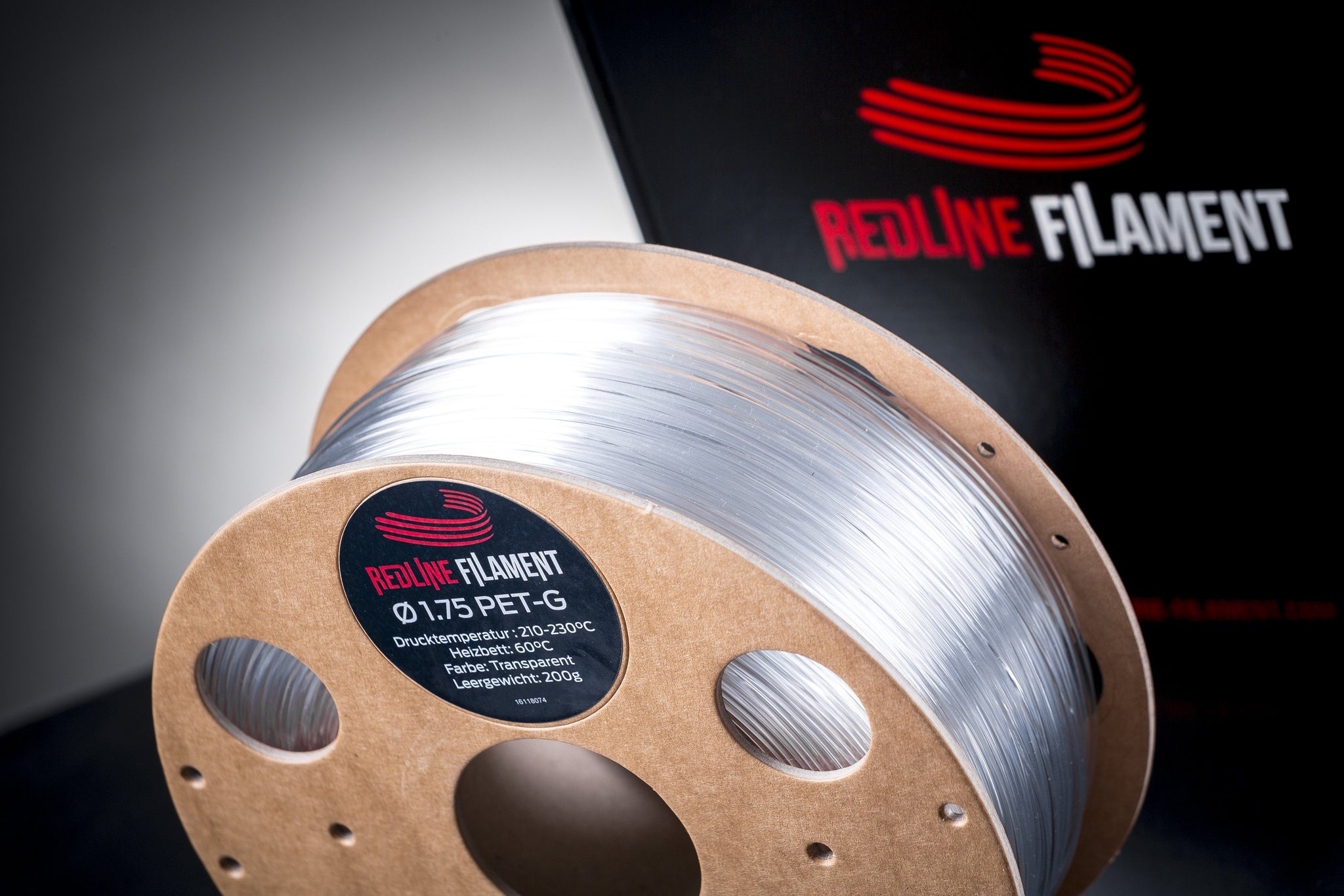 PET-G Filament Transparent PET-G REDLINE FILAMENT