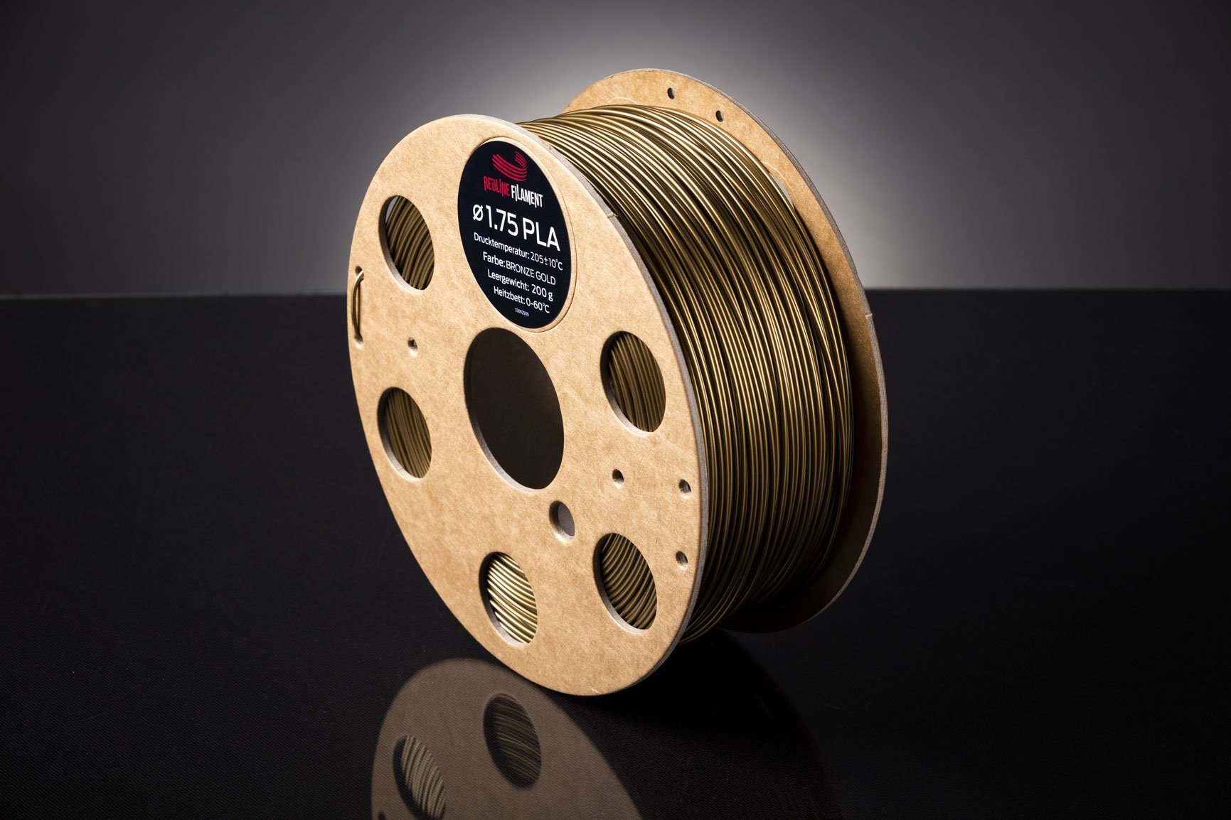 PLA Filament Bronzegold PLA FILAMENT REDLINE FILAMENT 1.75 1 kg