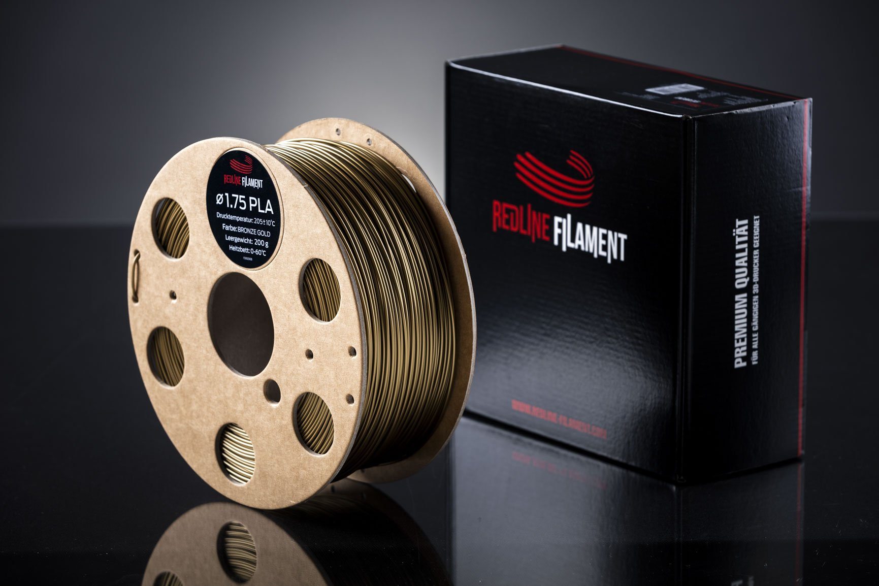 PLA Filament Bronzegold PLA FILAMENT REDLINE FILAMENT