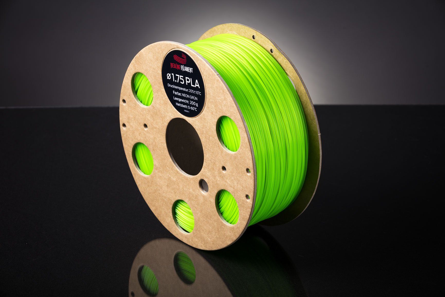 PLA Filament NEON Grün (Transparent) PLA NEON REDLINE FILAMENT 1.75 1 kg