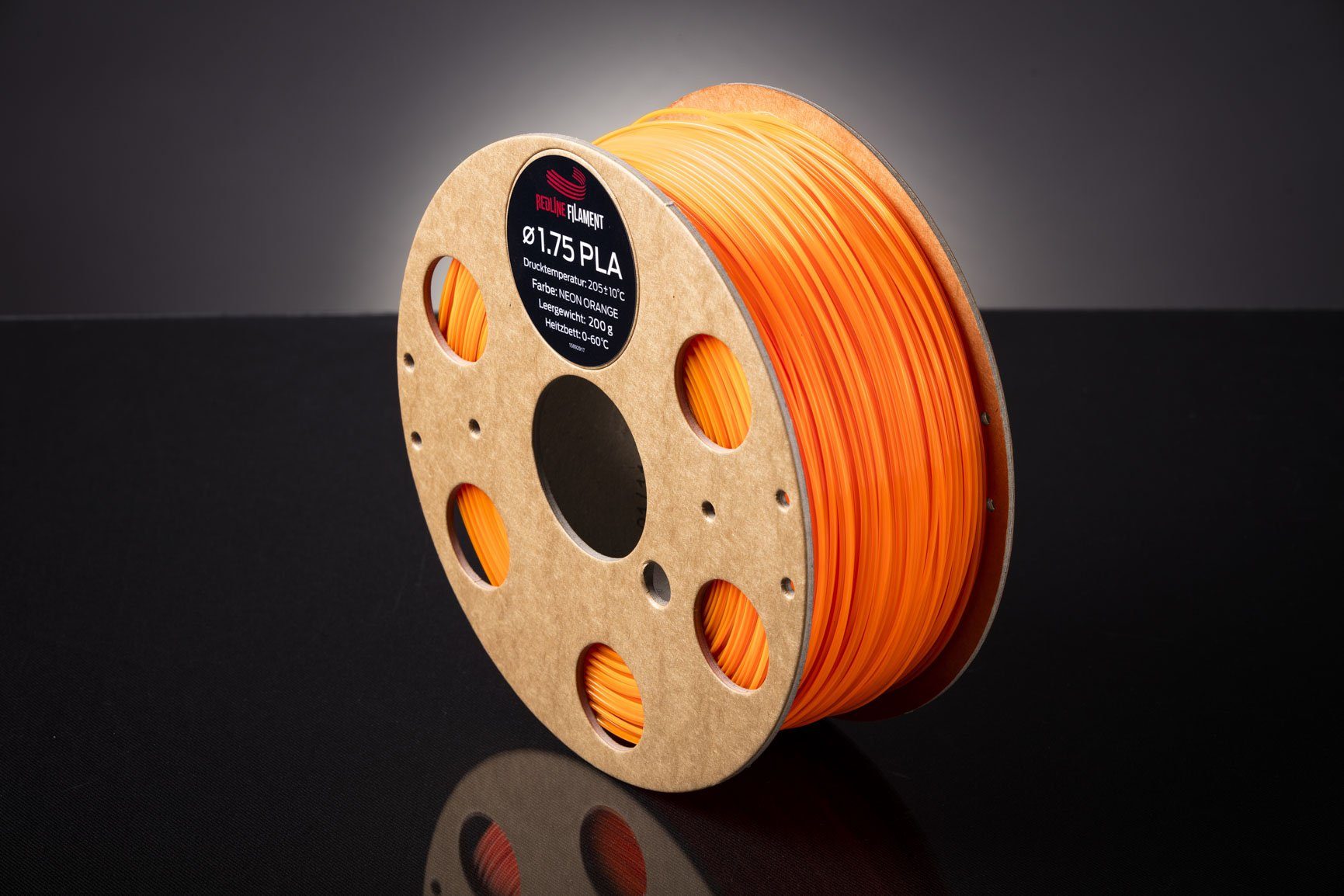 PLA Filament NEON Orange (Transparent) PLA NEON REDLINE FILAMENT 1.75 1 kg