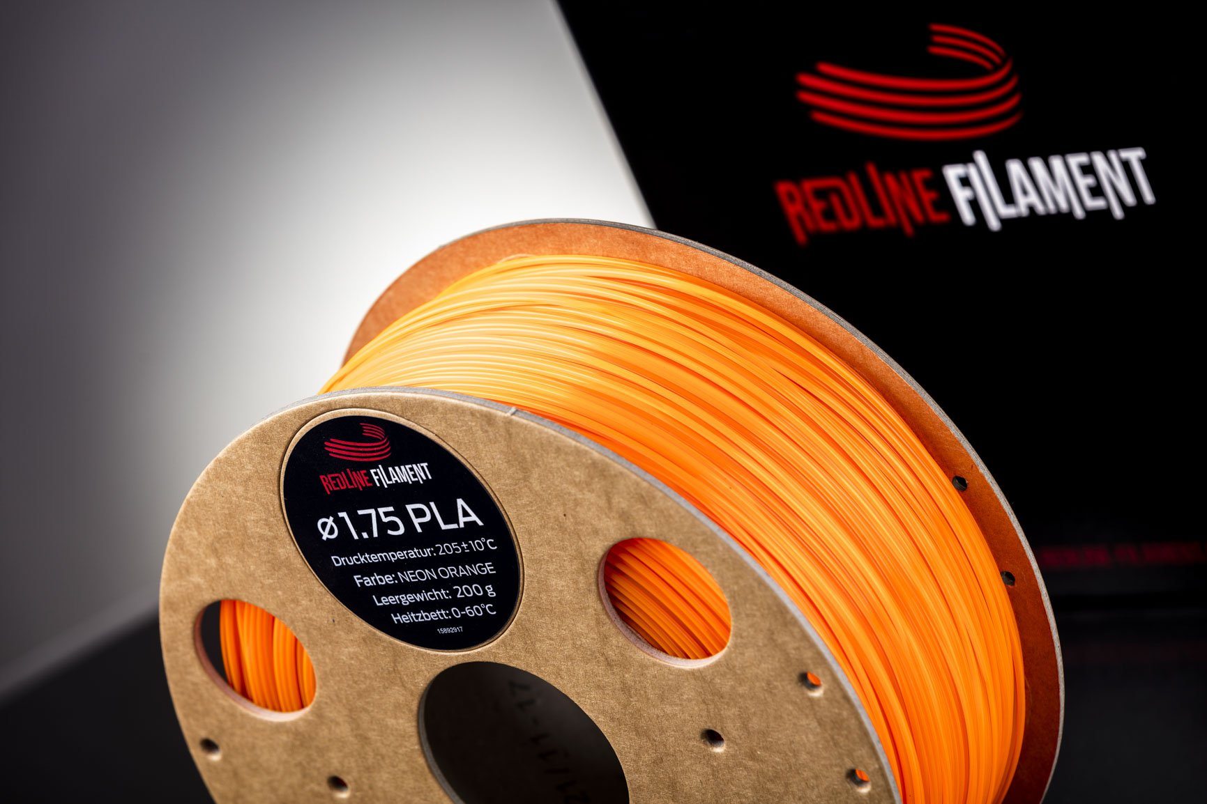 PLA Filament NEON Orange (Transparent) PLA NEON REDLINE FILAMENT