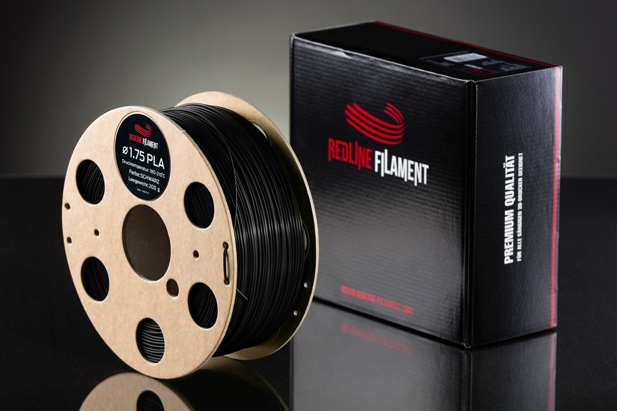 PLA Filament Schwarz PLA FILAMENT REDLINE FILAMENT