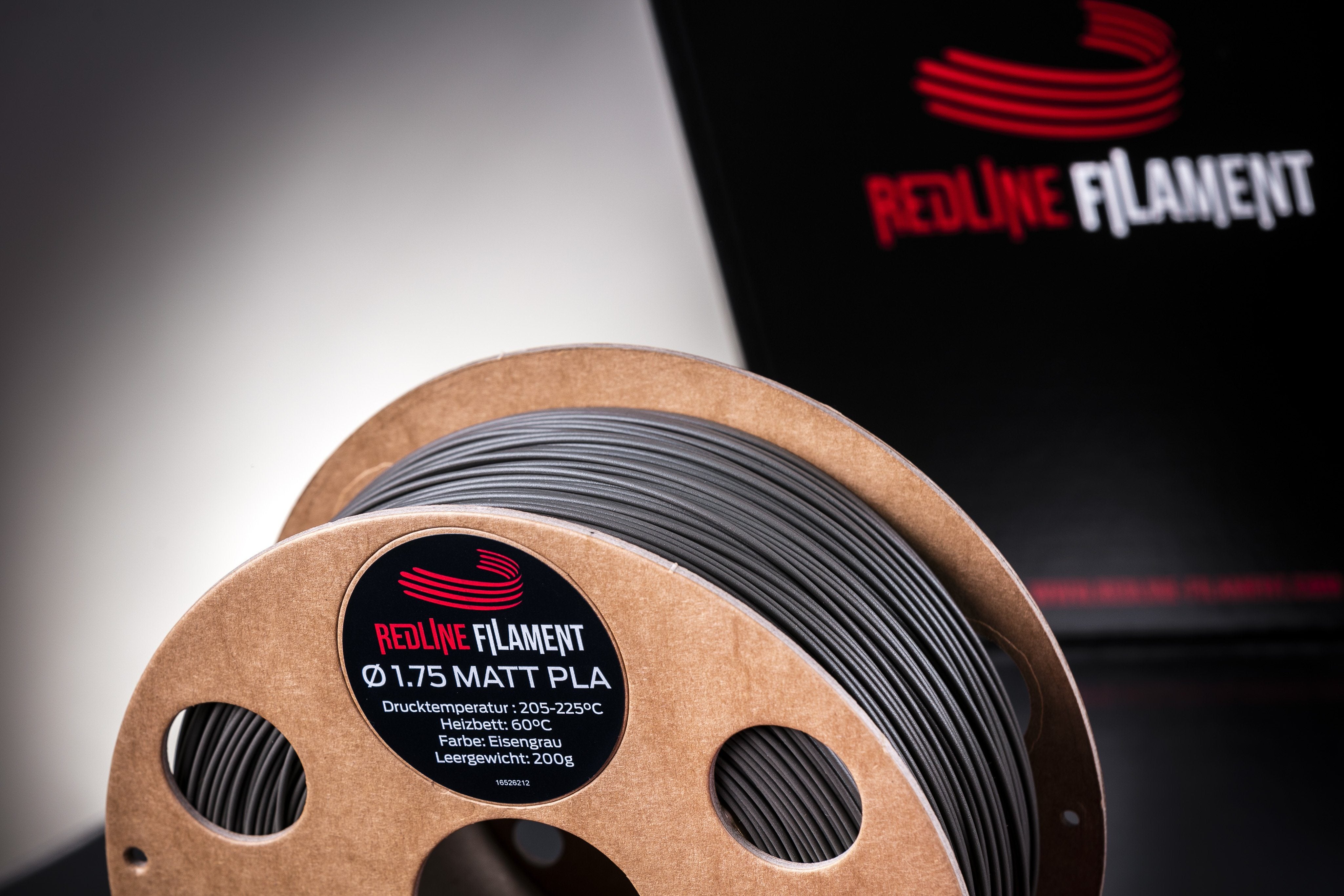 PLA Matt Eisengrau REDLINE FILAMENT