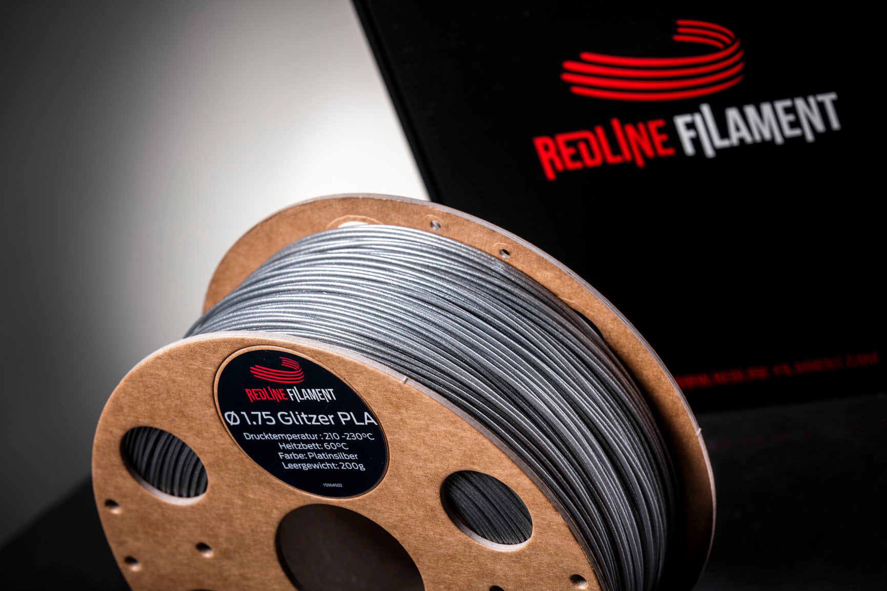 Glitzer PLA Platinsilber (2,85mm)