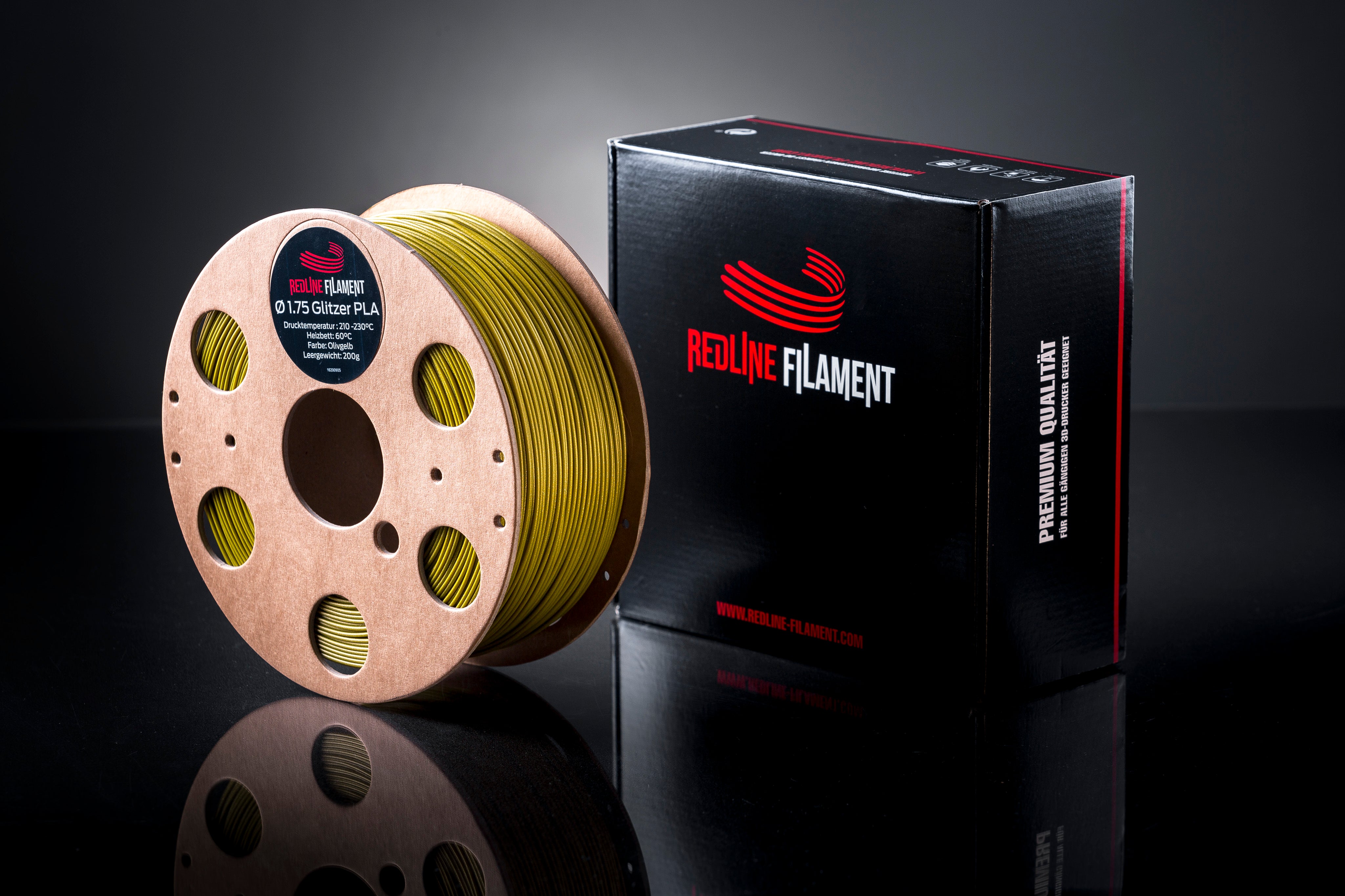 Glitzer PLA Olivgelb (2,85mm)