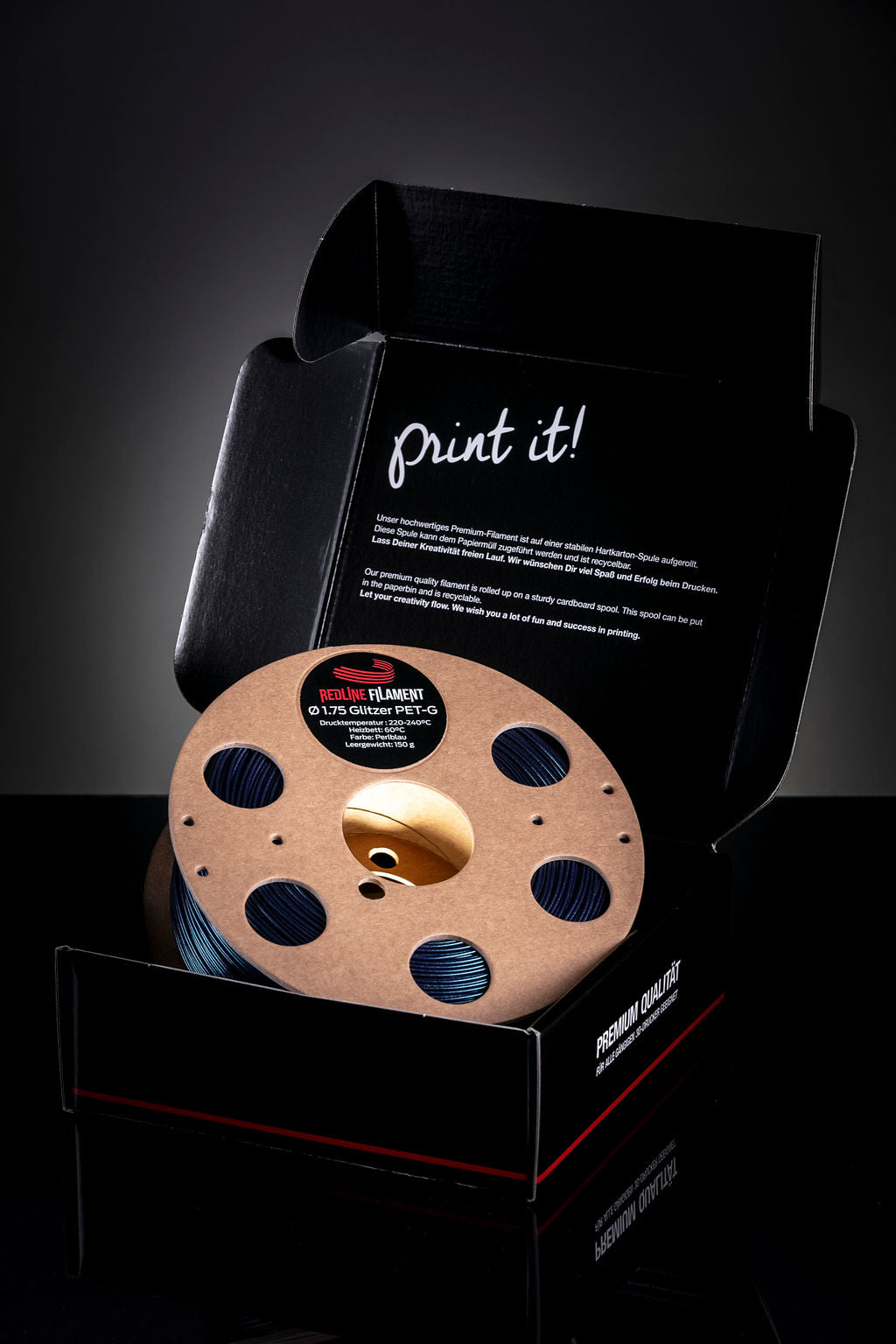 PET-G Glitzer Perlblau