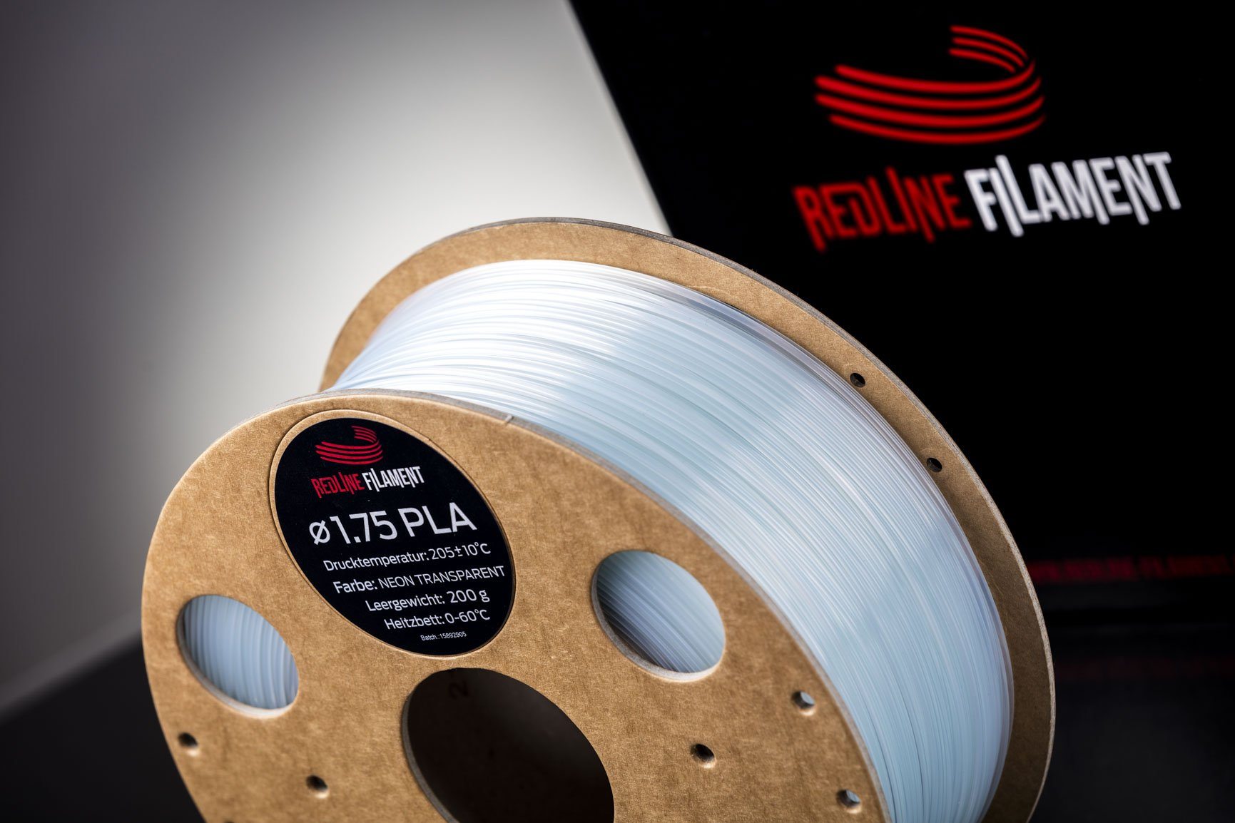 PLA Filament NEON Transparent PLA NEON REDLINE FILAMENT 