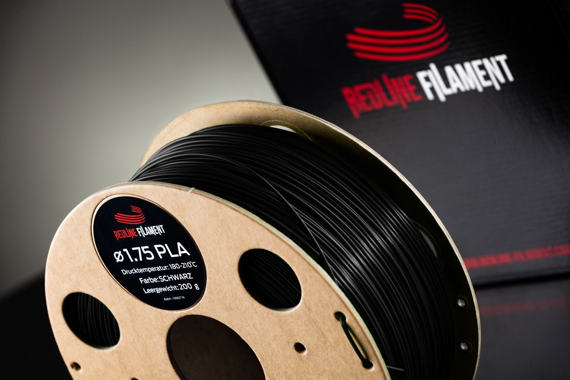 PLA Filament Schwarz PLA FILAMENT REDLINE FILAMENT 