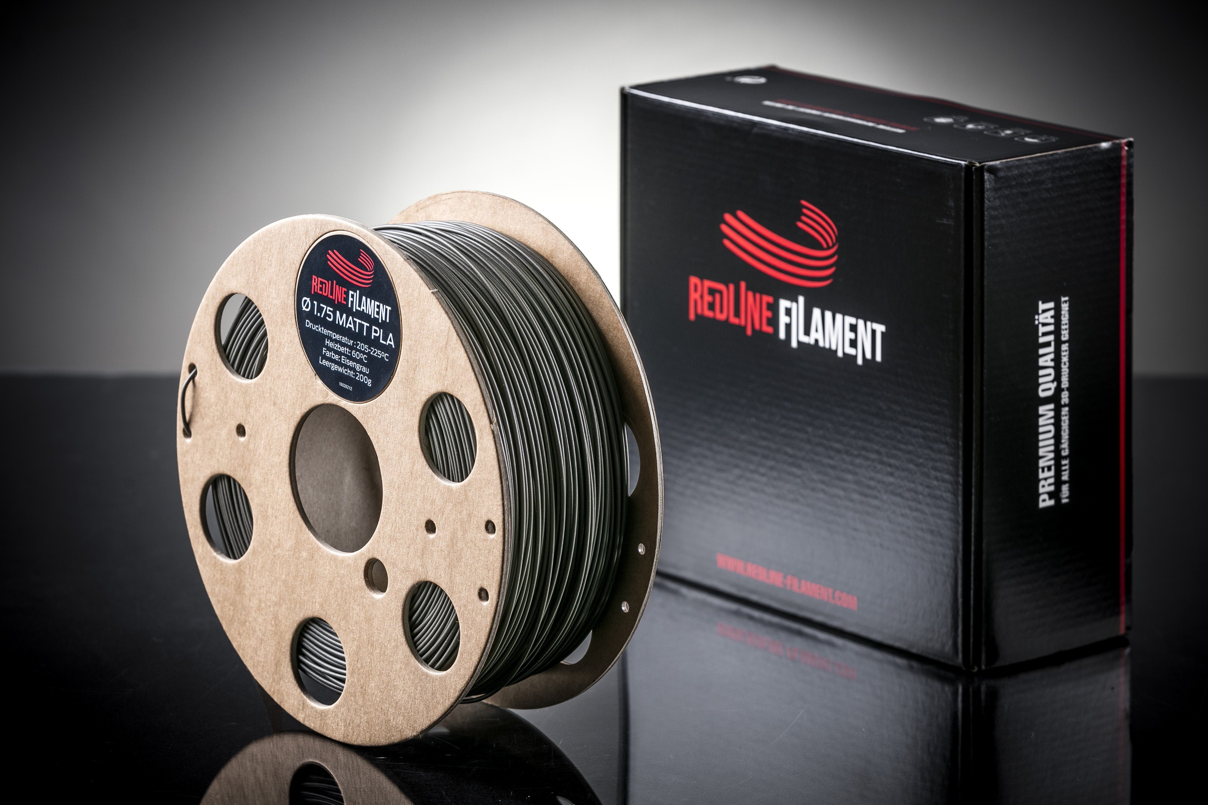 PLA Matt Eisengrau REDLINE FILAMENT 