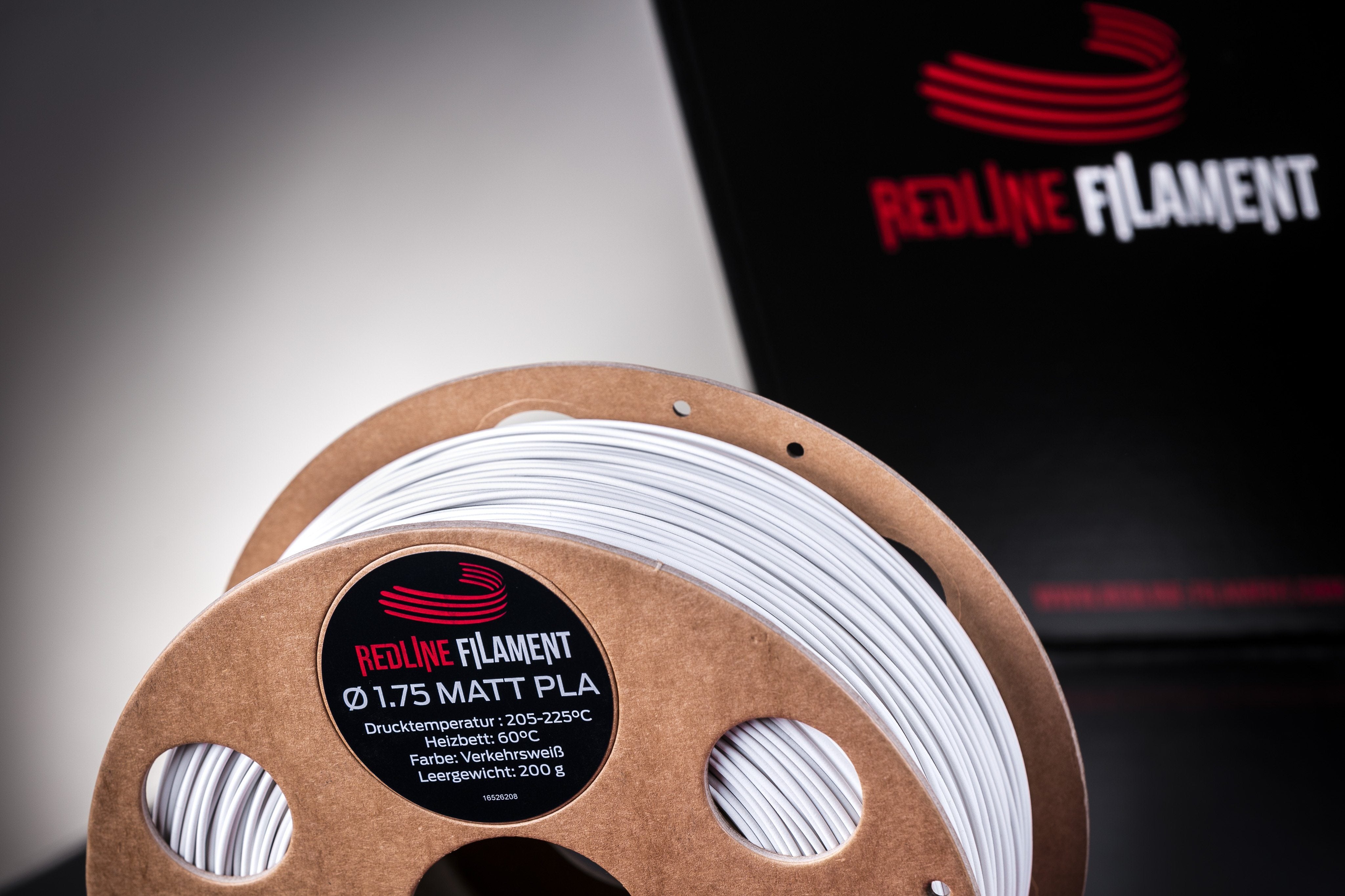 PLA Matt Verkehrsweiß REDLINE FILAMENT 1.75mm 1kg Verkehrsweiß